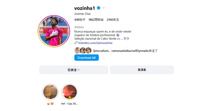 8扑救封梅西任意球+单刀，佛得角门将沃齐尼亚社媒粉丝数突破1871万