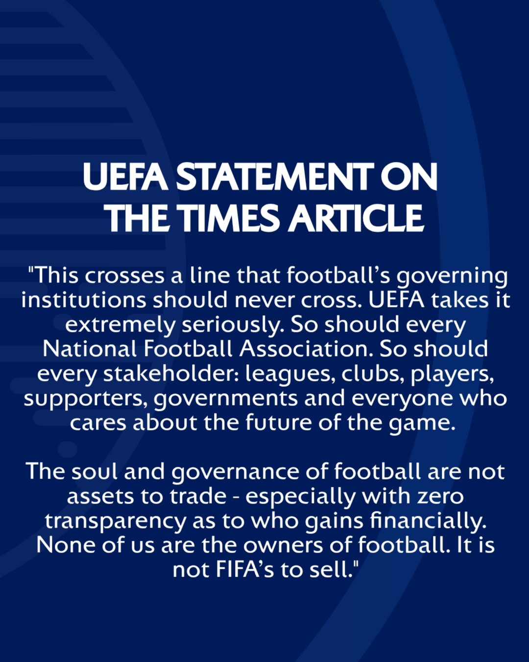 欧足联炮轰FIFA出售世界杯股份:足球不可出售 欧足联炮轰FIFA出售世界杯股份:足球不可出售