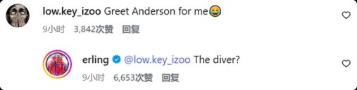 哈兰德回应球迷:跳水的那位? 哈兰德回应球迷:跳水的那位?
